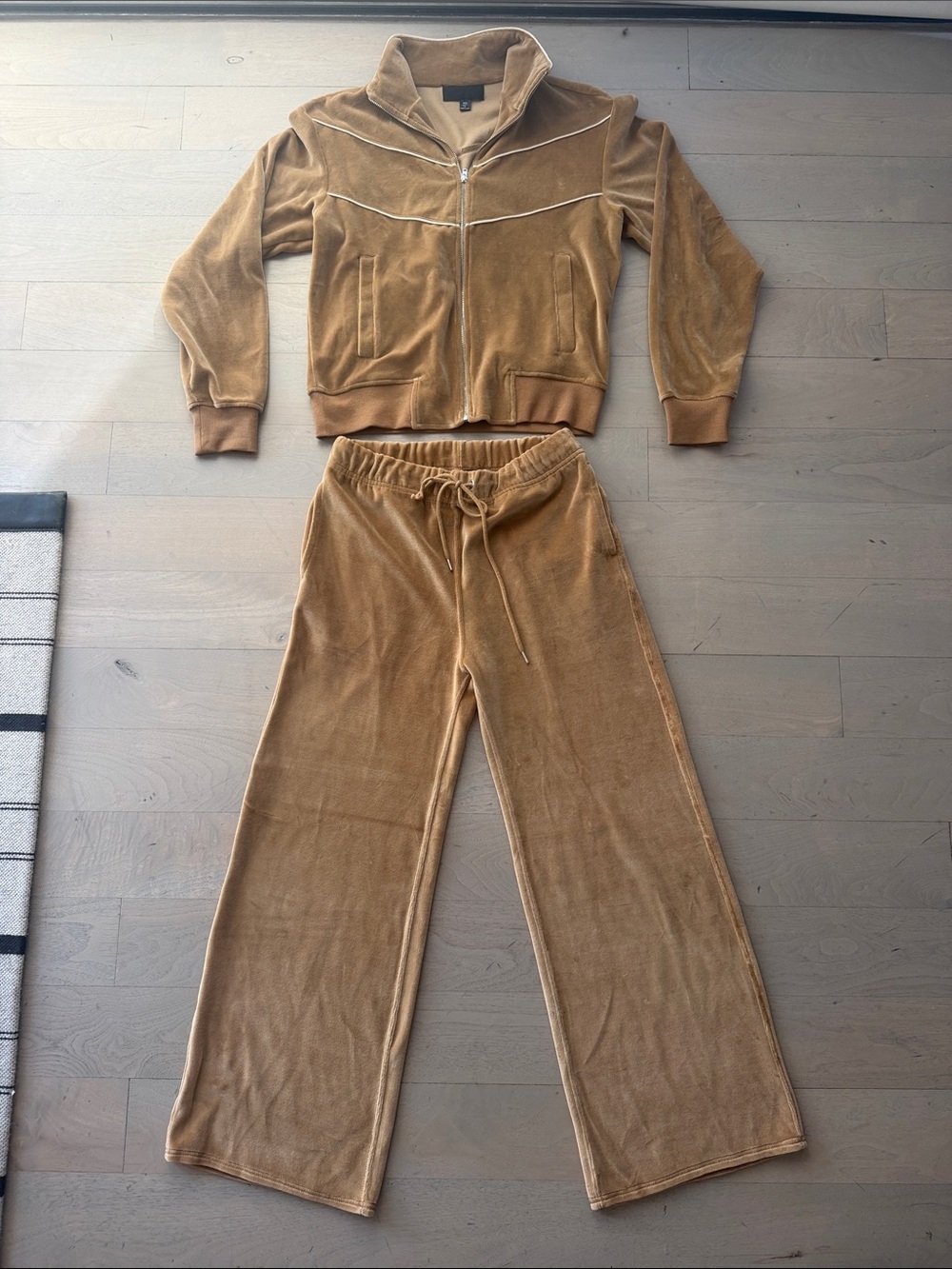 Camel Velour Tracksuit